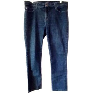 NYDJ 12 Dark Wash Cotton/Spandex Stretch Skinny Jeans 27" inseam